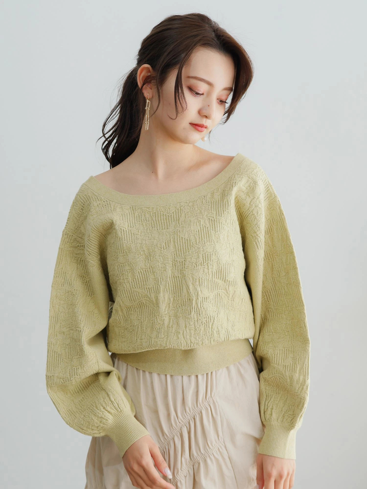LADYMADE(レディメイド)| メッシュフラワーニットカーデ LADYMADE(レディメイド)| メッシュフラワーニットカーデ