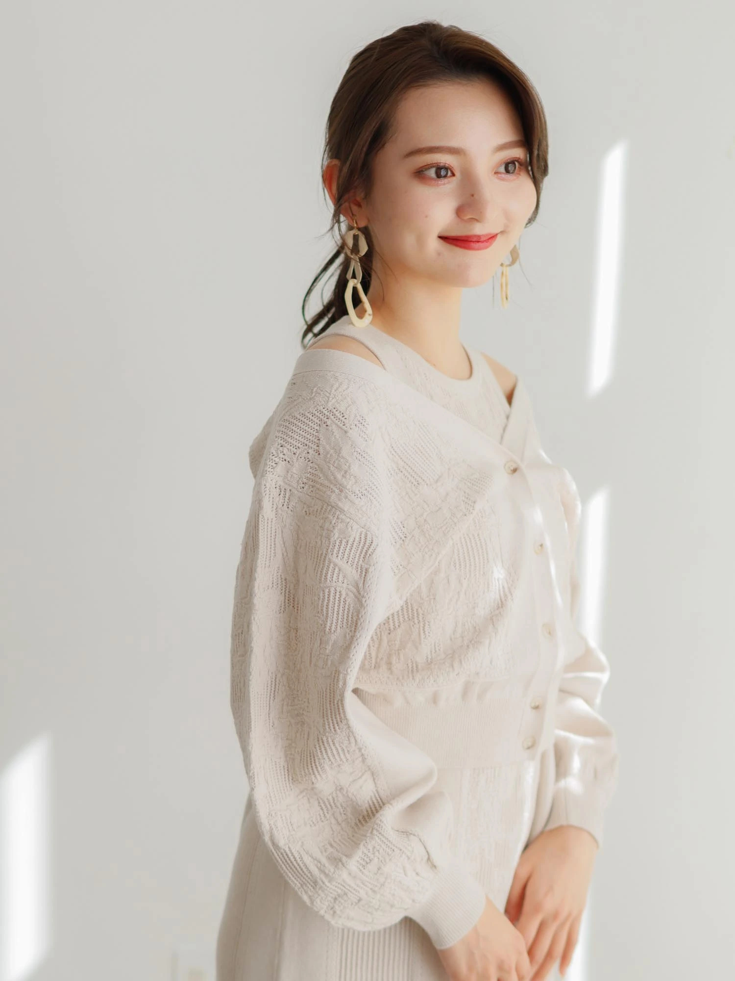 LADYMADE(レディメイド)| メッシュフラワーニットカーデ LADYMADE(レディメイド)| メッシュフラワーニットカーデ