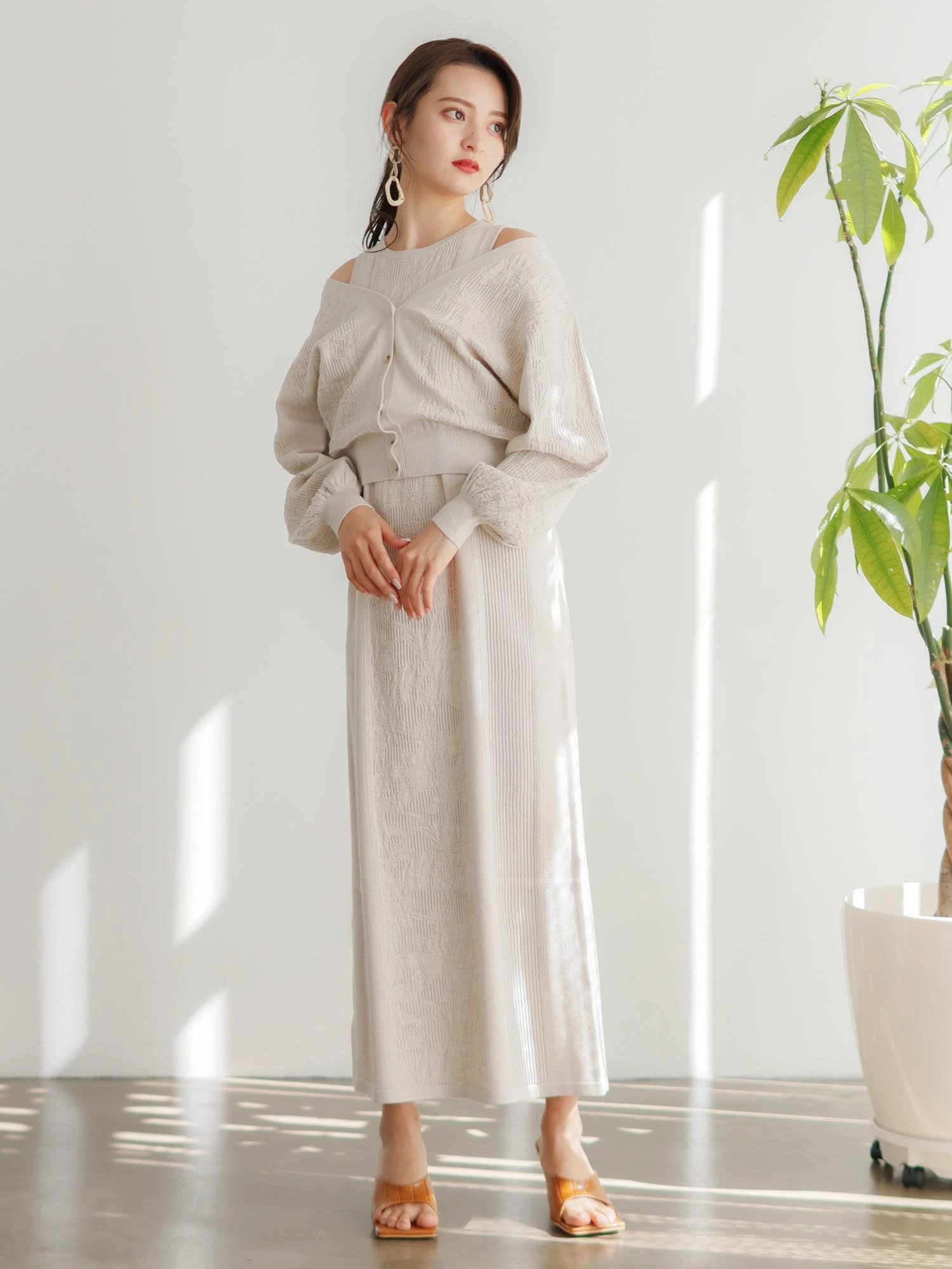 LADYMADE(レディメイド)| メッシュフラワーニットカーデ LADYMADE(レディメイド)| メッシュフラワーニットカーデ