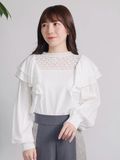 LADYMADE（レディメイド）｜ かぎ針ニットドッキングフリル