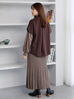 LADYMADE(レディメイド) |シャツベストレイヤードプリーツニットワンピース