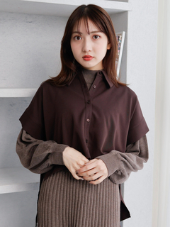 LADYMADE(レディメイド) |シャツベストレイヤードプリーツニットワンピース
