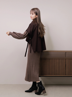 LADYMADE(レディメイド) |シャツベストレイヤードプリーツニットワンピース