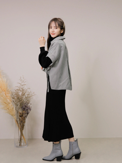 LADYMADE(レディメイド) |シャツベストレイヤードプリーツニットワンピース