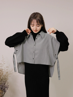 LADYMADE(レディメイド) |シャツベストレイヤードプリーツニットワンピース