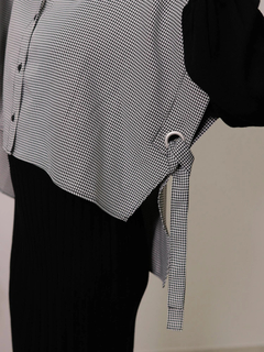 LADYMADE(レディメイド) |シャツベストレイヤードプリーツニットワンピース