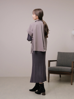 LADYMADE(レディメイド) |シャツベストレイヤードプリーツニットワンピース