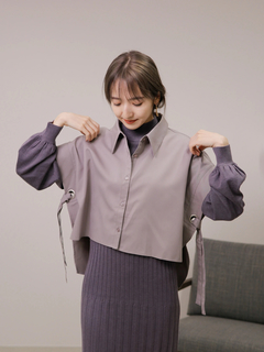 LADYMADE(レディメイド) |シャツベストレイヤードプリーツニットワンピース