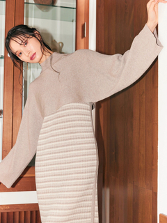 LADYMADE(レディメイド) |ショートニットレイヤードワンピース