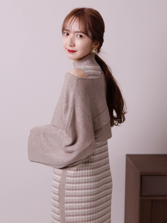 LADYMADE(レディメイド) |ショートニットレイヤードワンピース