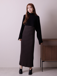 LADYMADE(レディメイド) |ショートニットレイヤードワンピース