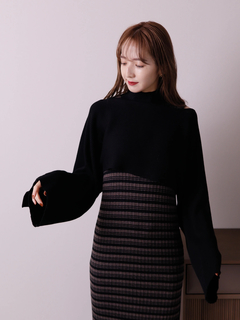 LADYMADE(レディメイド) |ショートニットレイヤードワンピース