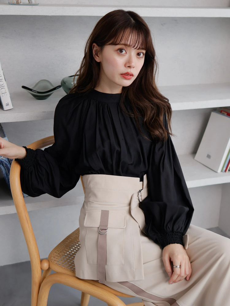 LADYMADE(レディメイド) |2WAYリボンギャザースリーブブラウス