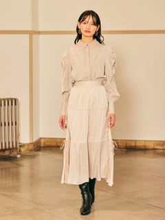 LADYMADE(レディメイド) |サイドリボンサテンティアードスカート