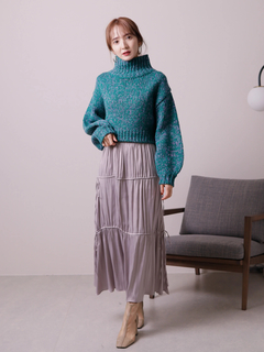 LADYMADE(レディメイド) |サイドリボンサテンティアードスカート