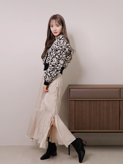 LADYMADE(レディメイド) |サイドリボンサテンティアードスカート