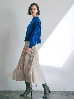 LADYMADE(レディメイド) |サイドリボンサテンティアードスカート