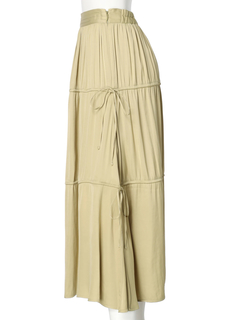 LADYMADE(レディメイド) |サイドリボンサテンティアードスカート