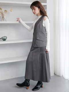 LADYMADE(レディメイド) |ベストレイヤードサイドプリーツスカート