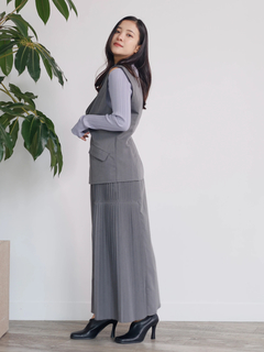 LADYMADE(レディメイド) |ベストレイヤードサイドプリーツスカート