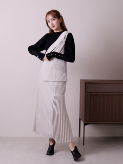 LADYMADE(レディメイド) |ベストレイヤードサイドプリーツスカート