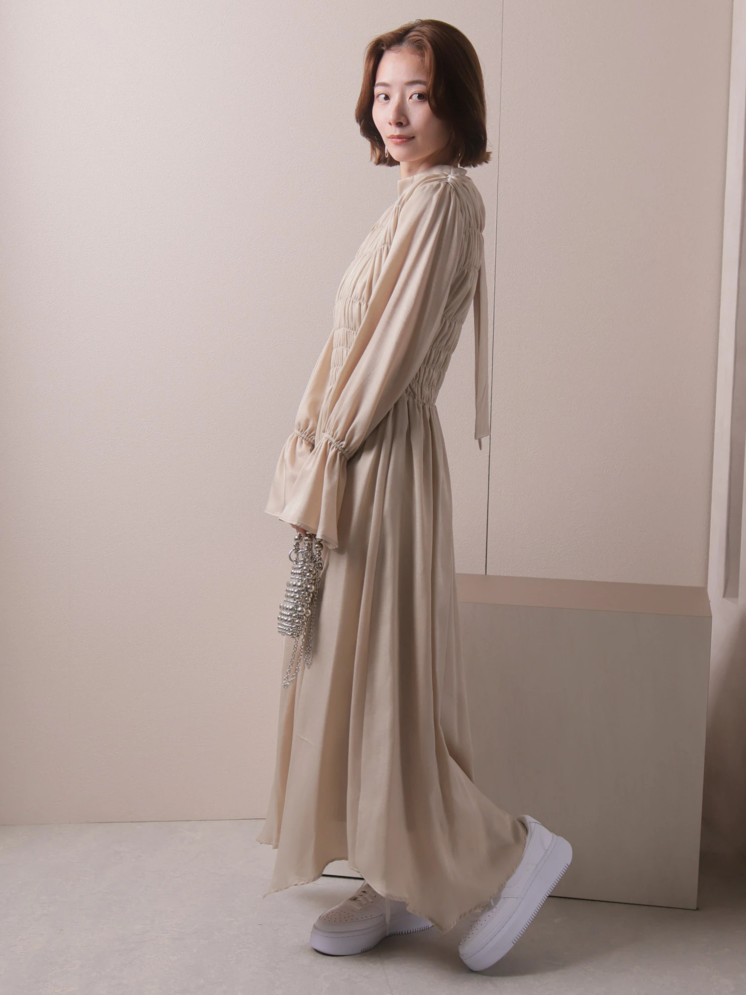 LADYMADE（レディメイド）｜ 2WAYボウタイハンカチーフヘムワンピース 