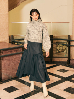 LADYMADE(レディメイド) |レザーライクトリコットロングスカート