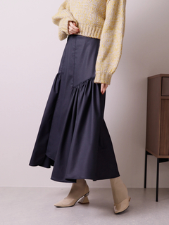 LADYMADE(レディメイド) |レザーライクトリコットロングスカート