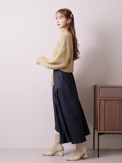 LADYMADE(レディメイド) |レザーライクトリコットロングスカート