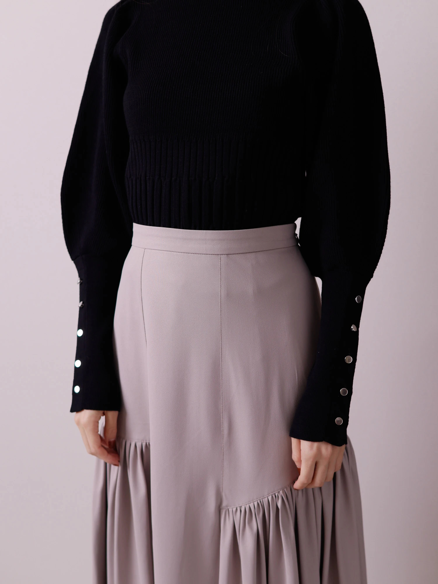 LADYMADE（レディメイド）｜ レザーライクトリコットロングスカート