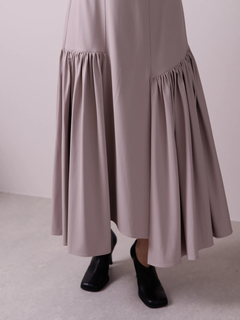 LADYMADE(レディメイド) |レザーライクトリコットロングスカート