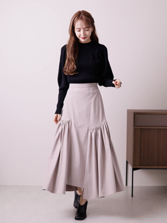 LADYMADE(レディメイド) |レザーライクトリコットロングスカート