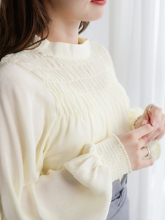 LADYMADE(レディメイド) |シャーリング2WAYボウタイブラウス