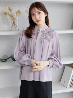 LADYMADE(レディメイド) |シャーリング2WAYボウタイブラウス