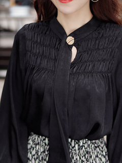 LADYMADE(レディメイド) |シャーリング2WAYボウタイブラウス