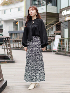 LADYMADE(レディメイド) |シャーリング2WAYボウタイブラウス