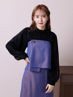 LADYMADE(レディメイド) |シャーリング2WAYボウタイブラウス