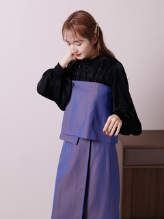 LADYMADE(レディメイド) |シャーリング2WAYボウタイブラウス