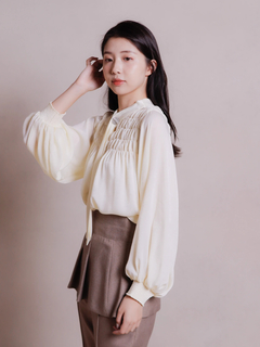 LADYMADE(レディメイド) |シャーリング2WAYボウタイブラウス