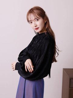 LADYMADE(レディメイド) |シャーリング2WAYボウタイブラウス