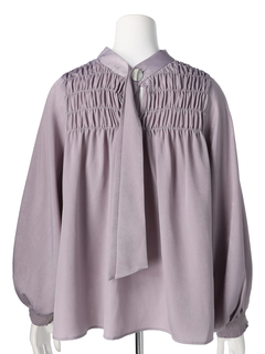 LADYMADE(レディメイド) |シャーリング2WAYボウタイブラウス