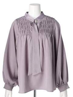 LADYMADE(レディメイド) |シャーリング2WAYボウタイブラウス