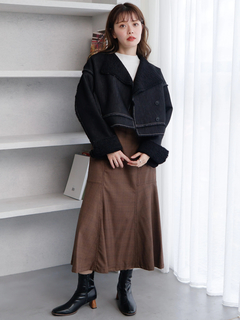 LADYMADE(レディメイド) |デニムボアボンディングショートコート