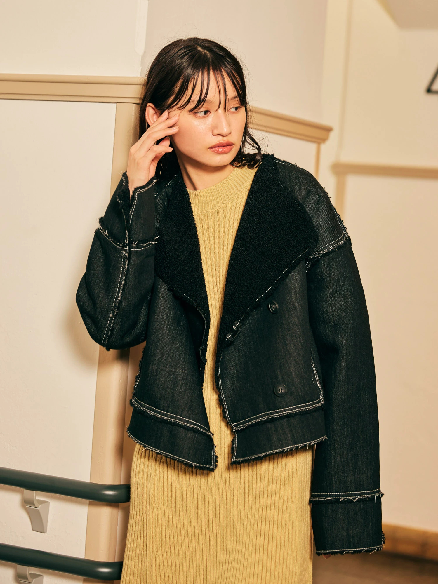 LADYMADE（レディメイド）｜ デニムボアボンディングショート