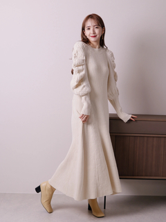 LADYMADE(レディメイド) |ケーブルスリーブニットワンピース