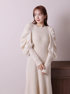 LADYMADE(レディメイド) |ケーブルスリーブニットワンピース