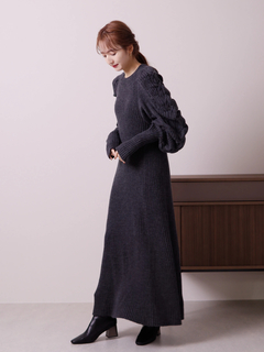 LADYMADE(レディメイド) |ケーブルスリーブニットワンピース