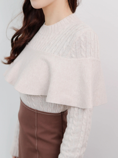 LADYMADE(レディメイド) |ケーブルフリルニットドッキングワンピース