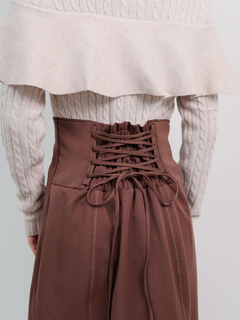 LADYMADE(レディメイド) |ケーブルフリルニットドッキングワンピース