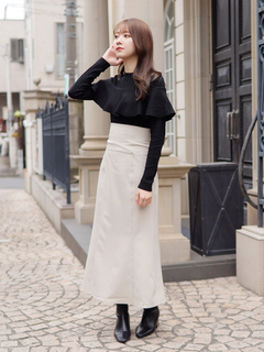 LADYMADE(レディメイド) |ケーブルフリルニットドッキングワンピース